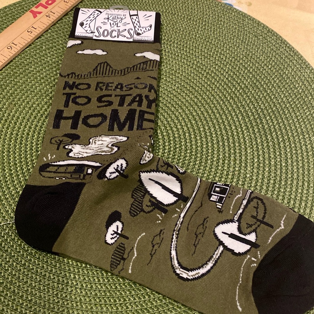 New LOL socks, no reason to stay home Camping socks